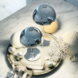 ALONG LED Minibordlampe krom 2 stk. i ske