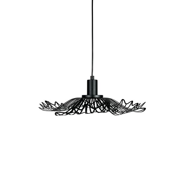 Flora matt black pendant Small