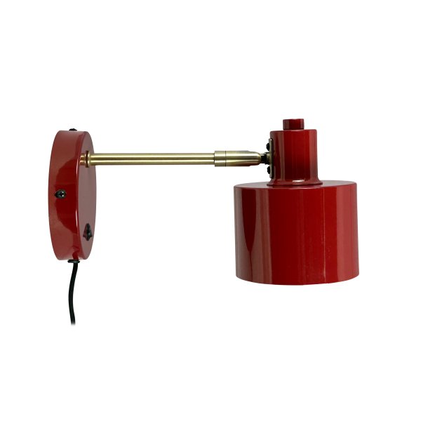 Ocean Dark red/ brass wall light