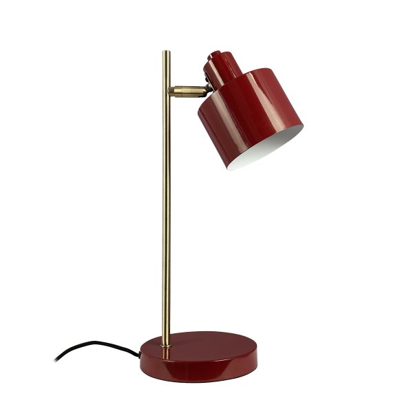 Ocean Dark red/ brass table lamp