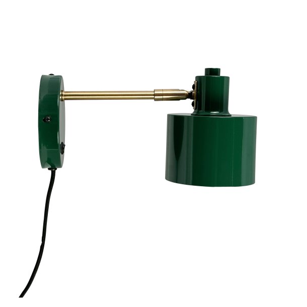 Ocean Dark green/ brass wall light