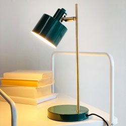 Ocean Dark green/ brass table lamp