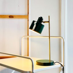 Ocean Dark green/ brass table lamp