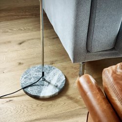 Stockholm Krom/ Marmor gulvlampe