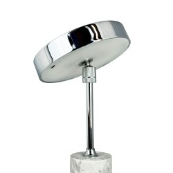 Starlight LED genopladelig bordlampe krom med gr marmor