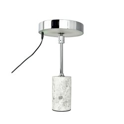 Starlight LED genopladelig bordlampe krom med gr marmor