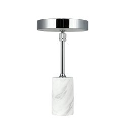 Starlight LED genopladelig bordlampe krom med hvid marmor