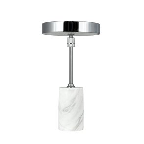 Starlight LED wiederaufladbare Tischlampe Chrom mit weißem Marmor