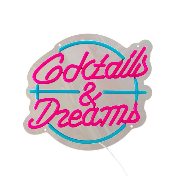 LED skilt - Cocktails &amp; Dreams