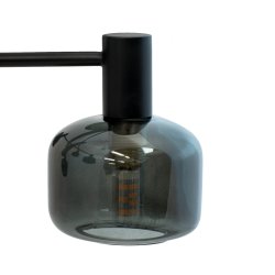 Arp lysekrone 6 kupler sort/smoke