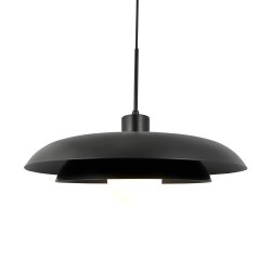 AVA pendant black with glass dome