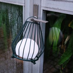Evesham Outdoor lantern / green small