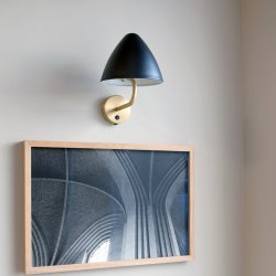 OULU Vglampe sort - messing 