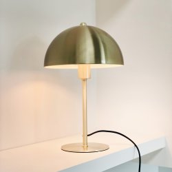 Lyon bordlampe messing halv rund skrm
