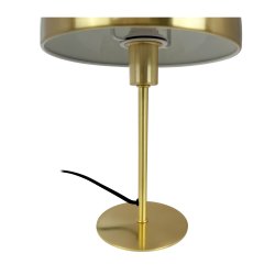 Lyon bordlampe messing halv rund skrm