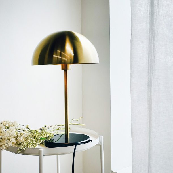 French collection: Nancy table lamp brass with marble base, large dome