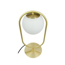 Reims bordlampe med bue og glas kuppel - lav