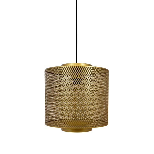 French collection: Pau pendant light with brass mesh