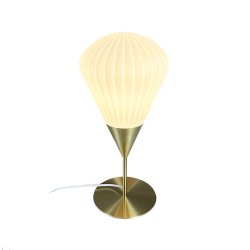 Ballon Bordlampe Opal/ Messing