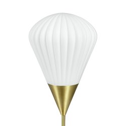 Ballon Bordlampe Opal/ Messing