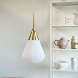 Ballon Pendel Opal/ Messing Small