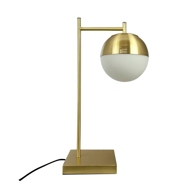 French collection: Caen table lamp brass with white dome