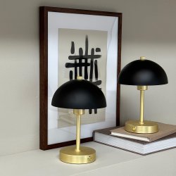 2 pcs. Malm Special Edition black/brass LED table lamp rechargeable only 107