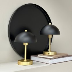 2 pcs. Malm Special Edition black/brass LED table lamp rechargeable only 107