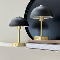 2 pcs. Malm Special Edition black/brass LED table lamp rechargeable only 107