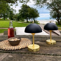 2 pcs. Malm Special Edition black/brass LED table lamp rechargeable only 107
