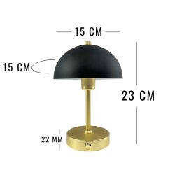 2 pcs. Malm Special Edition black/brass LED table lamp rechargeable only 107