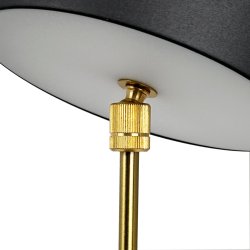 MOONLIGHT LED Rechargeable table lamp black with black marble, brass