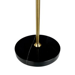MOONLIGHT LED Rechargeable table lamp black with black marble, brass