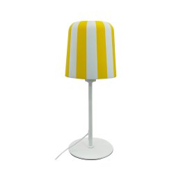 Gry bordlampe  - Gule striber 