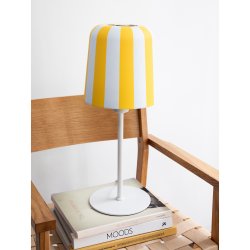 Gry bordlampe  - Gule striber 
