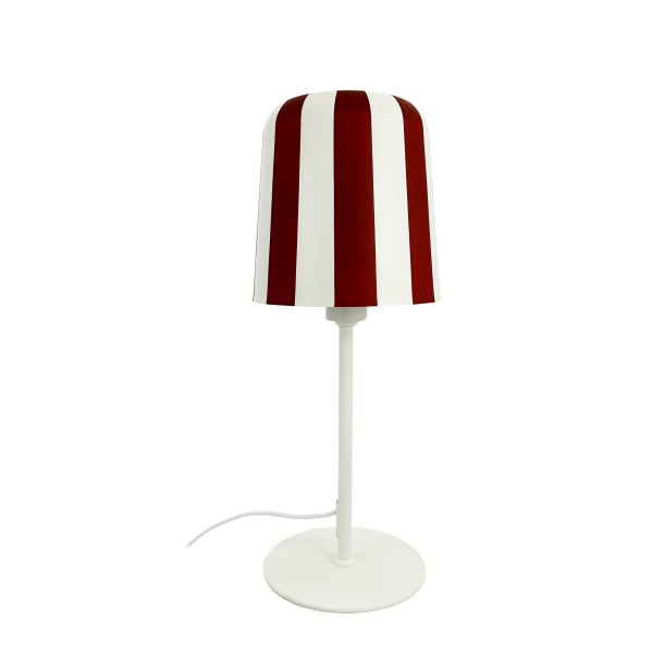 Gry table lamp - Dark Red stripes 