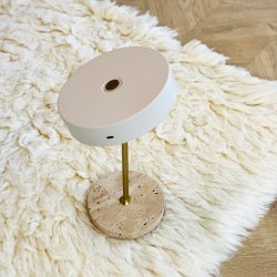 MOONLIGHT LED rechargeable table lamp beige / brass