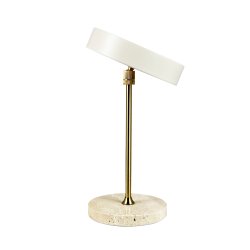 MOONLIGHT LED genopladelig bordlampe beige / messing