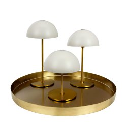 ALONG LED Mini Table Lamp beige/brass 3 pcs in box with tray
