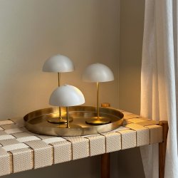 ALONG LED Mini Table Lamp beige/brass 3 pcs in box with tray