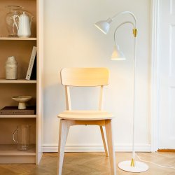 Lilje Floor lamp white / brass 