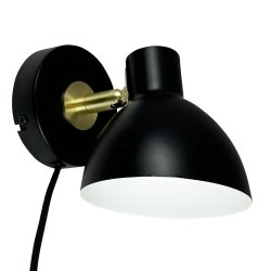 Lilje Black/ brass Wall light