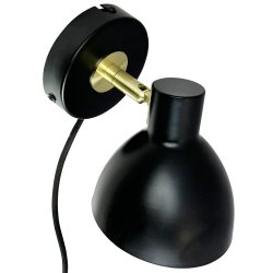 Lilje Black/ brass Wall light