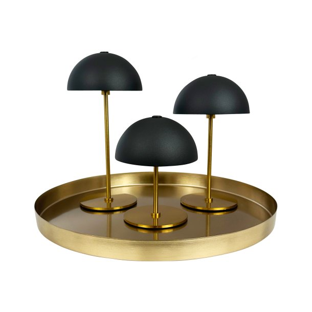 ALONG LED Mini Table Lamp black/brass 3 pcs in box with tray