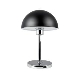 Malm schwarz/chrom LED Tischleuchte wiederaufladbar
