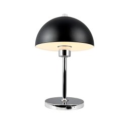 Malm schwarz/chrom LED Tischleuchte wiederaufladbar