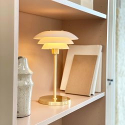 DL20 LED Opal/ Brass rechargeable table lamp