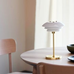 DL20 LED Opal/Messing wiederaufladbare Tischleuchte