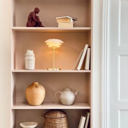 DL20 LED Opal/ Brass rechargeable table lamp