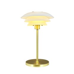 DL20 LED Opal/ Brass rechargeable table lamp